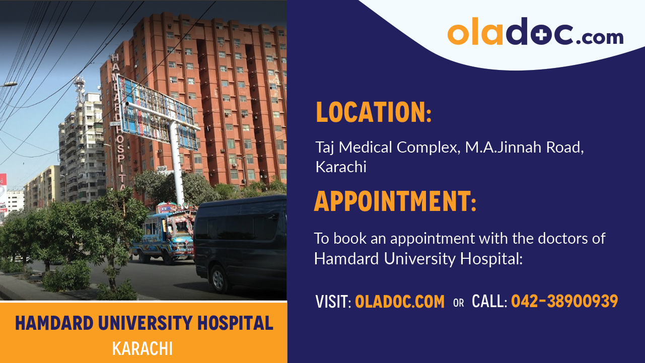 Location Of Hamdard University Hospital (Taj Medical Complex) Karachi